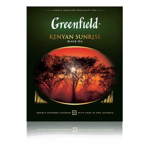 Чай черный Greenfield Kenyan Sunrise 100 пакетиков в Роснефть