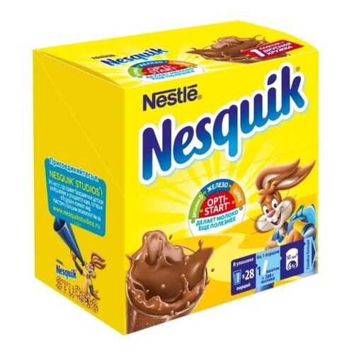 Какао-напиток NESQUIK OPTI-START быстрорастворимый 28 пакетиков в Роснефть