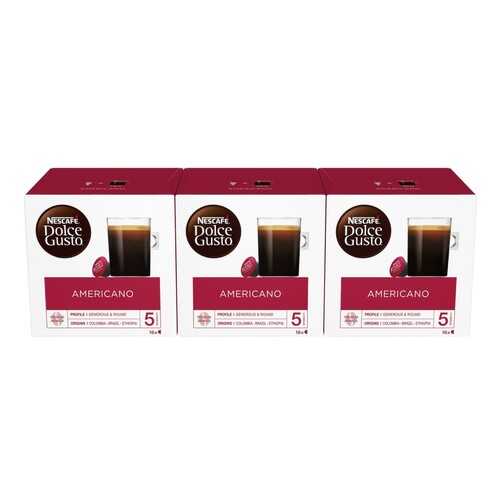 Кофе натуральный жареный молотый Nescafe Dolce Gusto Americano 3 штуки по 16 капсул в Роснефть