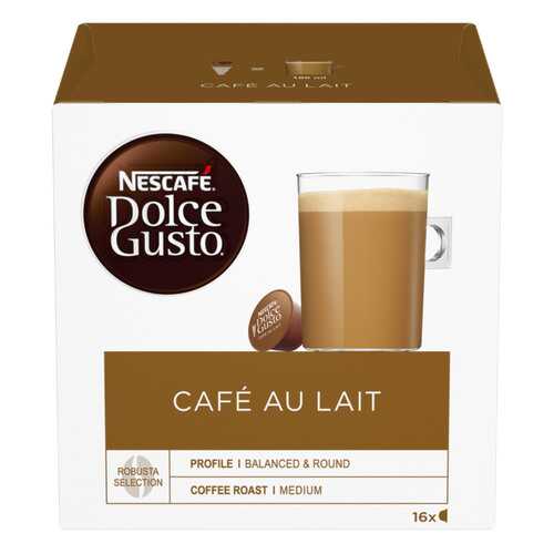 Кофе в капсулах Nescafe dolce gusto cafe au lait 16 капсул в Роснефть