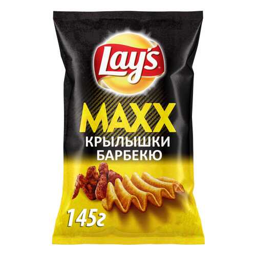 Картофельные чипсы Lays maxx куриные крылышки барбекю 145 г в Роснефть