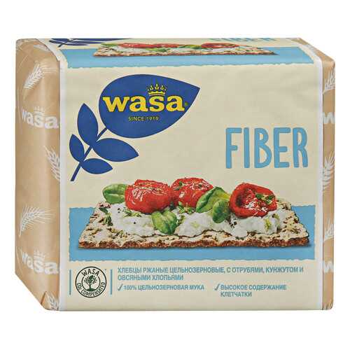 Хлебцы Wasa Fiber ржаные с пшеничными отрубями кунжутом и овсяными хлопьями 230 г в Роснефть