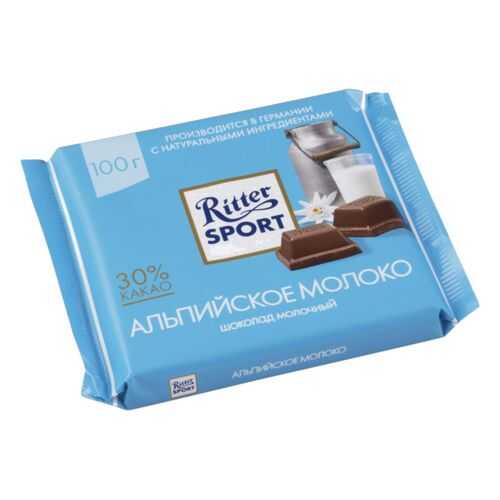 Шоколад молочный Ritter Sport альпийское молоко 100 г в Роснефть