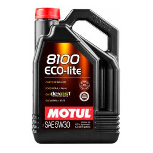 Масло моторное Motul 8100 Eco-Lite 5W30 синтетическое 4 л 108213 в Роснефть