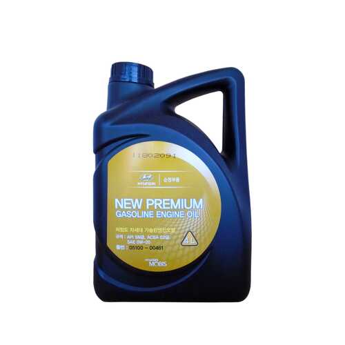 Моторное масло HYUNDAI New Premium Gasoline Engine Oil SAE 0W-20 (4л) в Роснефть