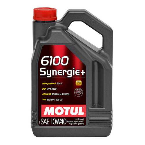 Моторное масло Motul 6100 Synergie + 10w-40 4л в Роснефть