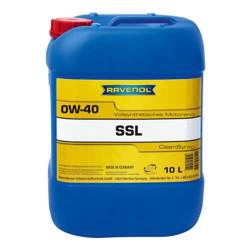 Моторное масло Ravenol Super Synthetik Oel SSL SAE 0W-40 10л в Роснефть