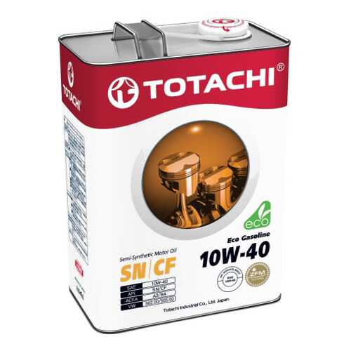 Моторное масло Totachi Eco Gasoline Semi-Synthetic SM/CF 10W-40 4л в Роснефть