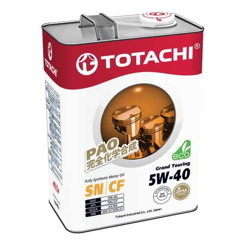 Моторное масло Totachi Grand Touring Fully Synthetic SN 5W-40 4л в Роснефть